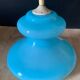 Suspension opaline bleu vintage