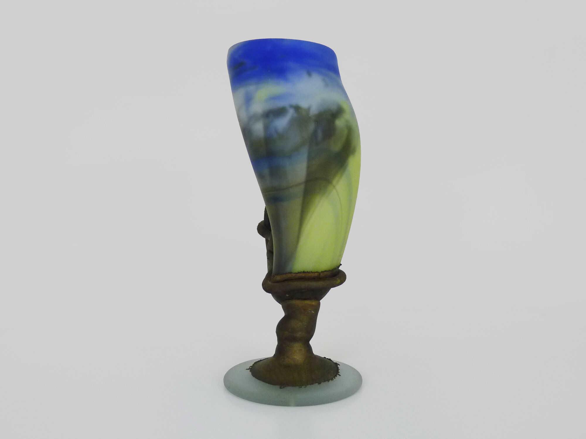 Art Nouveau vase in multicolored glass paste