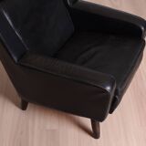 Scandinavian leather armchair, 1960s