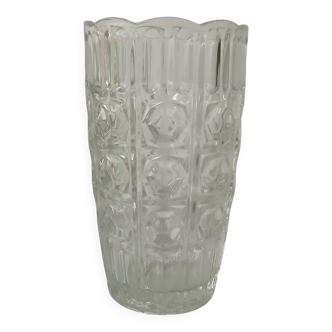 Glass vase, "octagons" pattern