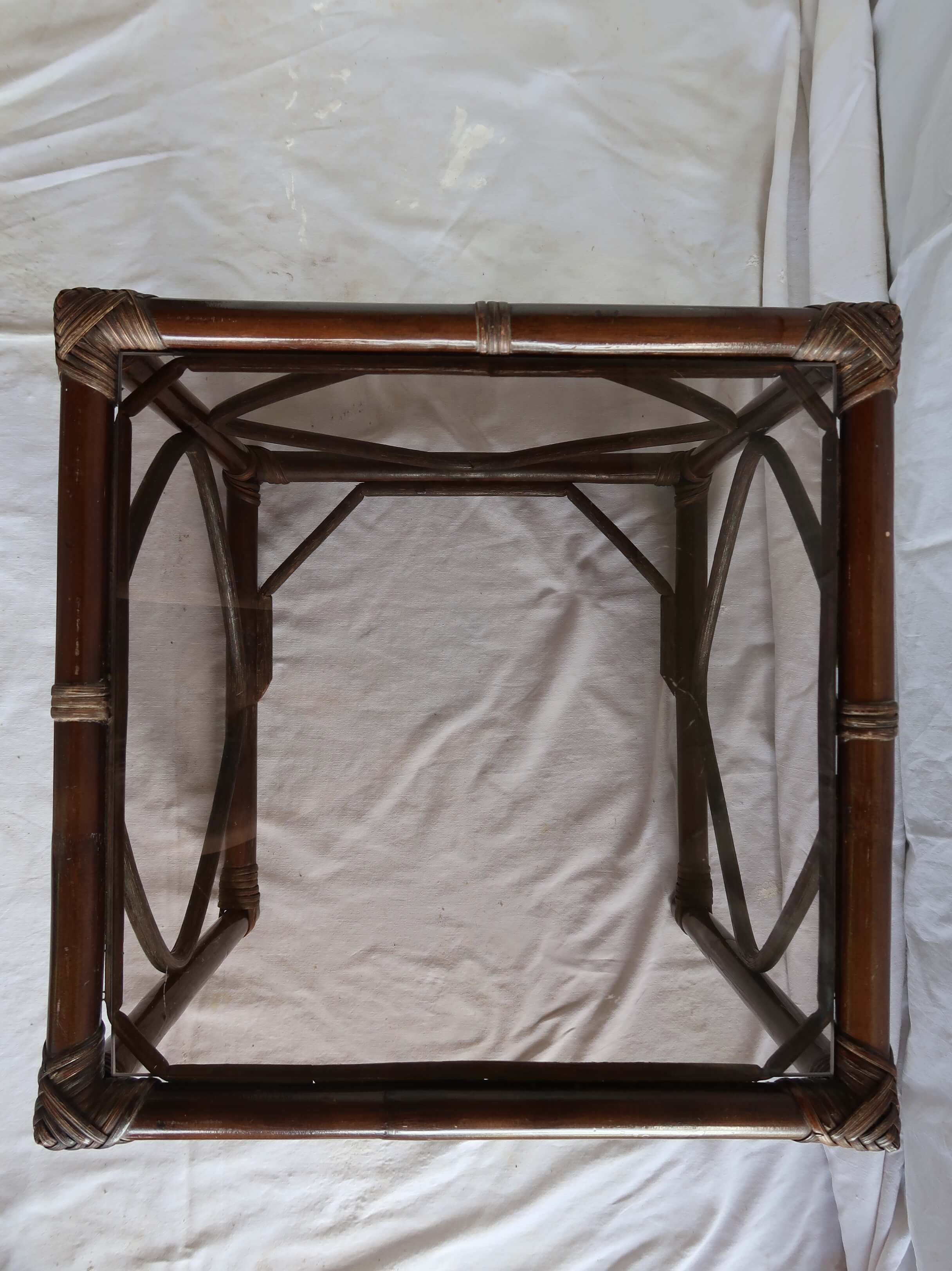 Rattan side coffee table