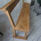 Church pew, pitchpin bed with a light oak waxed finish.
