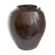 Chinese jar in black glazed stoneware