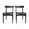 Scandinavian teak and skaï chairs