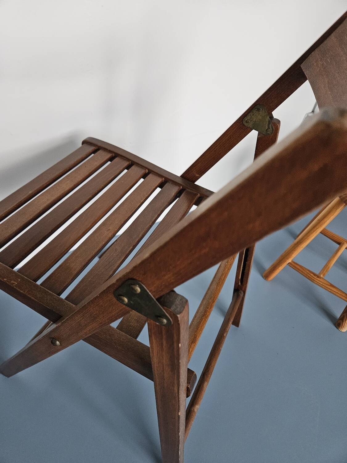 Exotic wood folding chair