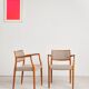 Ensemble de 2 fauteuils danois Niels O. Møller 65, design du XXe siècle
