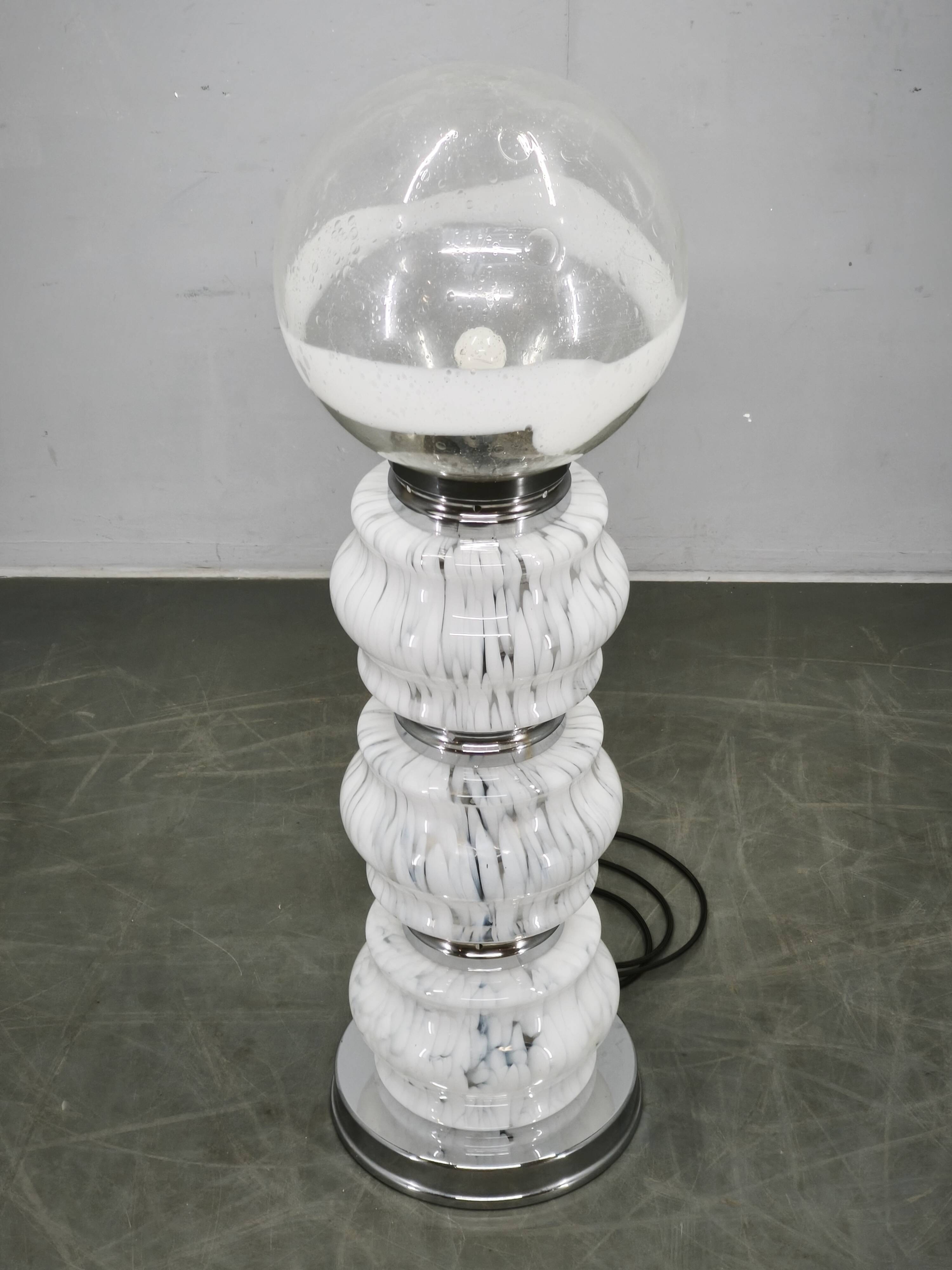 Carlo Nason for Mazzega Murano Glass Space Age Floor Lamp, Italy, 1970s