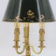 golden massive bronze bouillotte lamp