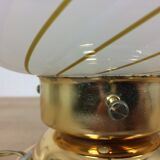 Lamp mushroom globe glass golden base