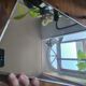 Vintage hanging barber mirror stainless steel