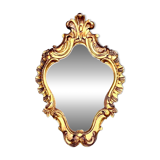 Rococo wall mirror in golden resin