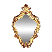 Rococo wall mirror in golden resin