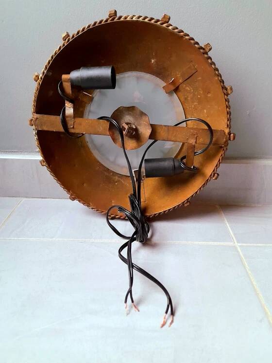 Brutalist sun wall light 1960
