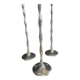 Vintage silver-plated candle holder trio