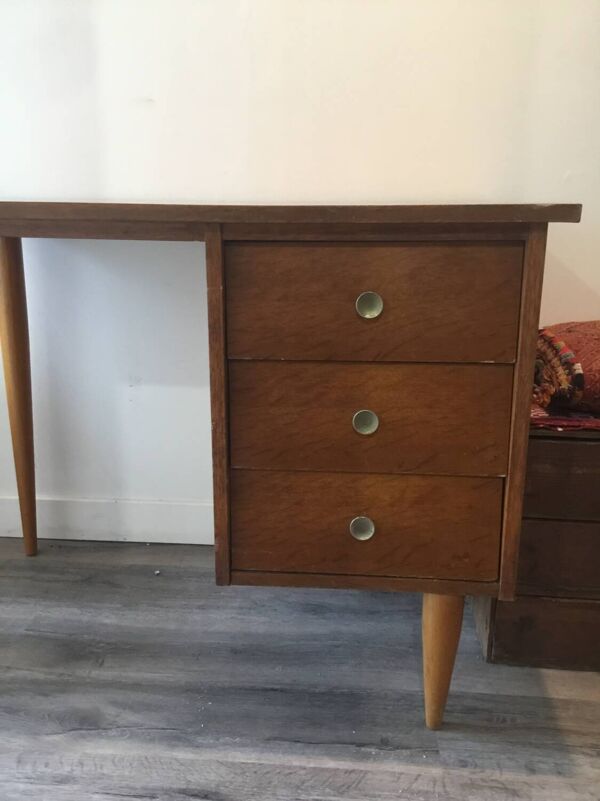 Bureau scandinave années 60 pieds compas