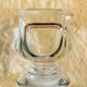 Set, vintage crystal whiskey decanter with 6 glasses, by Luigi Bormioli, circa 70's