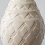 Art Deco table lamp by Charles Catteau for Boch Frères "Pineapple" with new Ikat silk shade.
