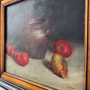 Tableau nature morte huile sur toile ancienne