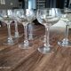 Set of 7 wine glasses drinking crystal balloon chiseled foot hemmed