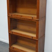 German oak bookcase with folding doors, ca 1900