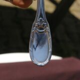 6 silver metal spoons louis XVI style