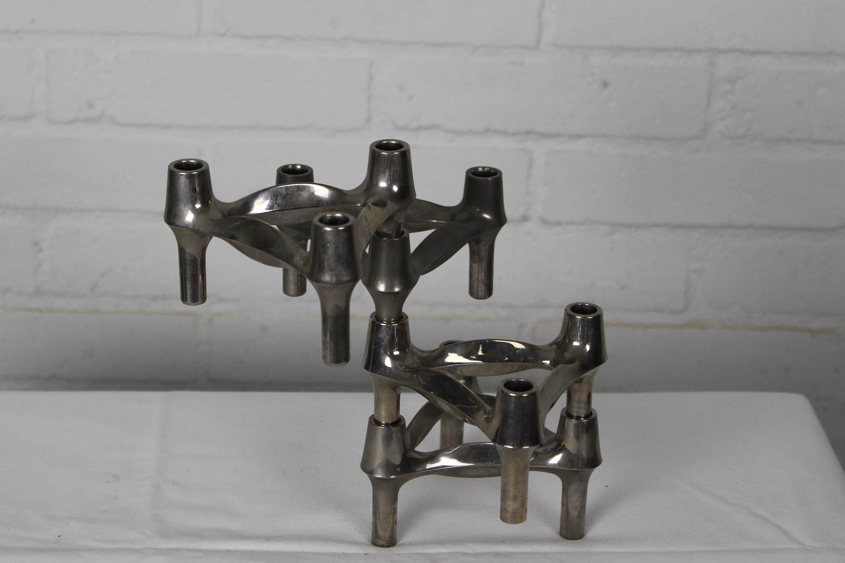Set de 4 chandeliers chromés BMF Ditto Nagel années 1970