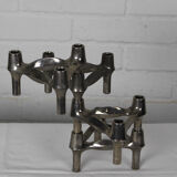 4 Chrome Candlesticks BMF Ditto Nagel, 1970s