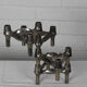 Set de 4 chandeliers chromés BMF Ditto Nagel années 1970