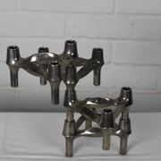 4 Chrome Candlesticks BMF Ditto Nagel, 1970s