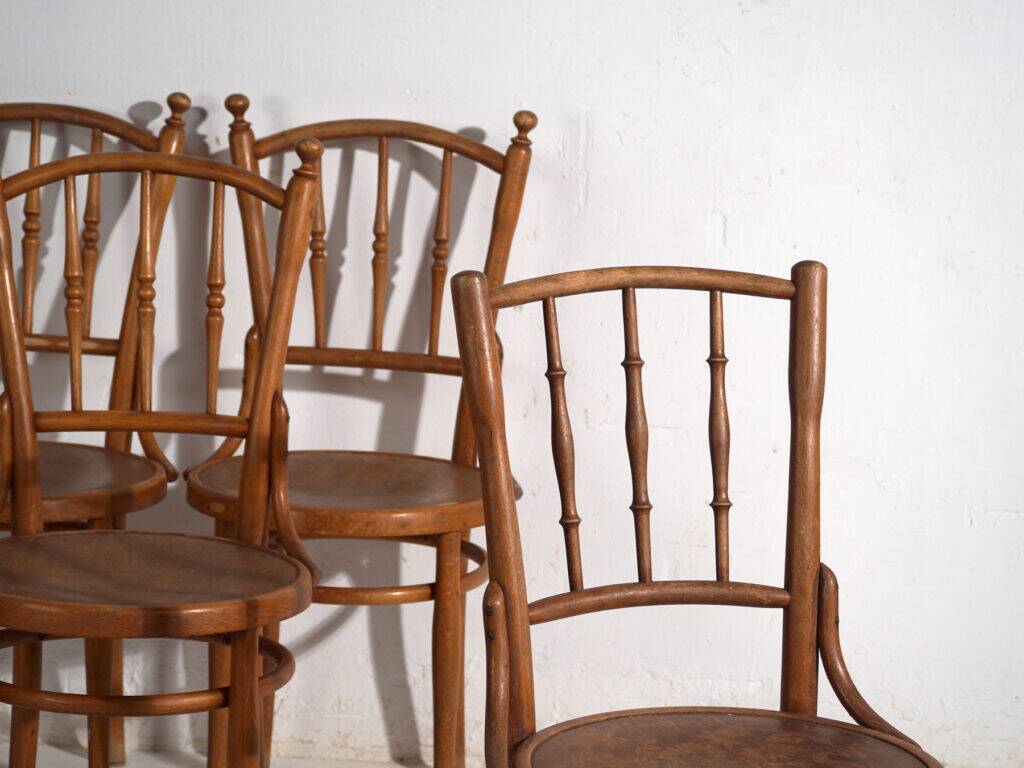 Set of 4 antique bentwood chairs in Thonet style – Central Europe, circa 1900