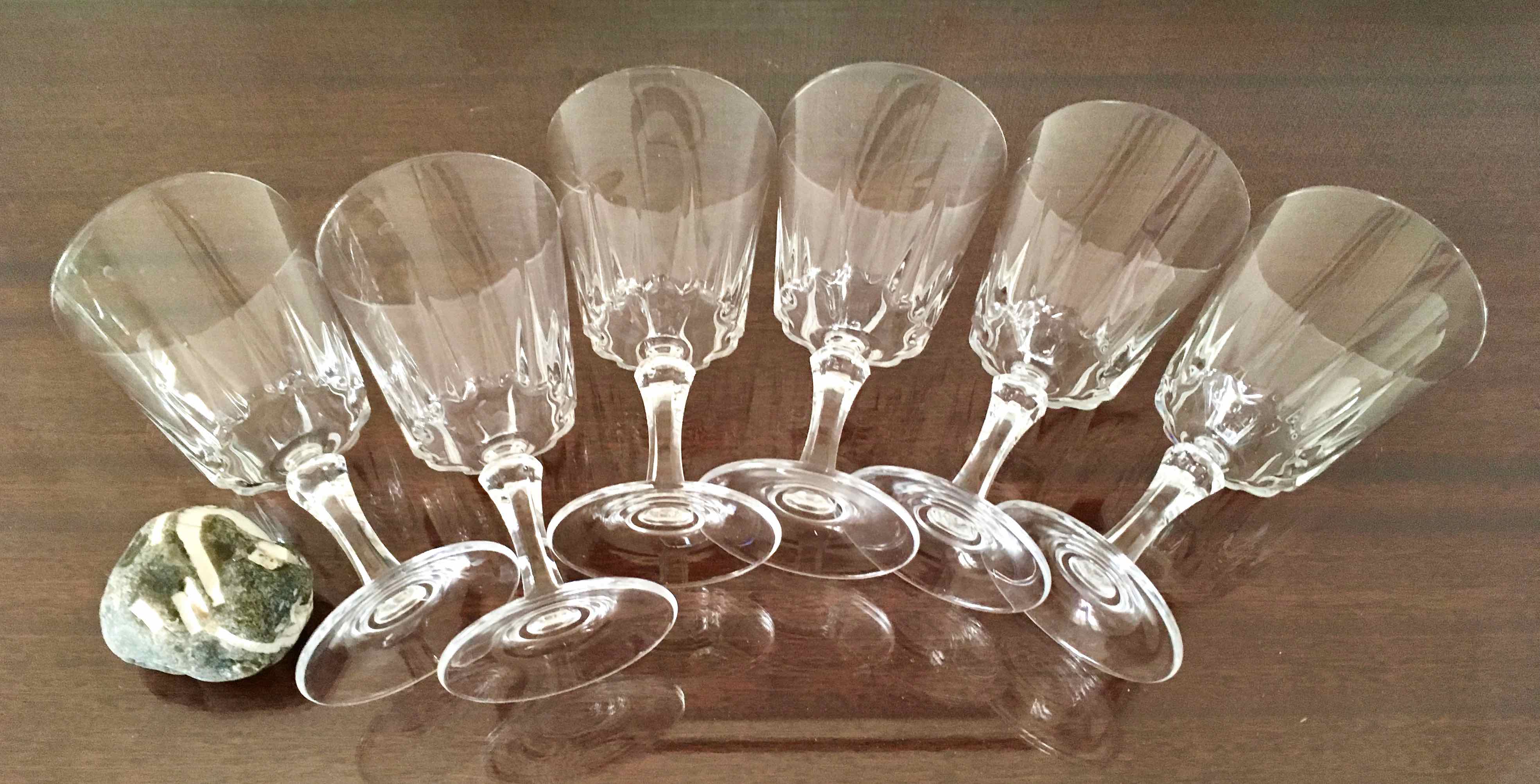 Set 12 crystal wine glasses from Arques 1970