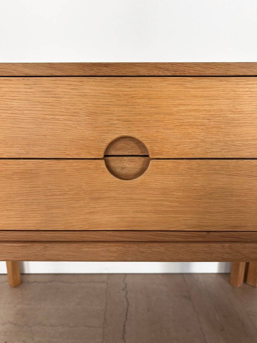 Scandinavian Nightstands in Oak by Kai Kristiansen for Aksel Kjersgaard, 1960s, Set of 2