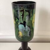 Vase spotted flowers, vintage 1977