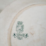 Flat earthenware plates from Gien , Montigny