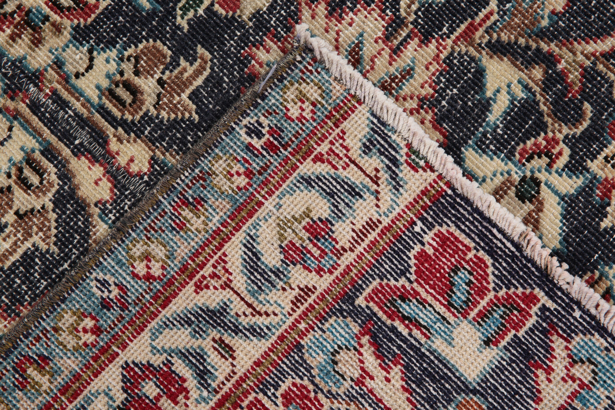 3x12 Persian Navy Blue Runner Rug, 80x378Cm