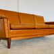 Mid-century vintage Danish 3-person sofa in cognac leather by Nili Stoppmøbler
