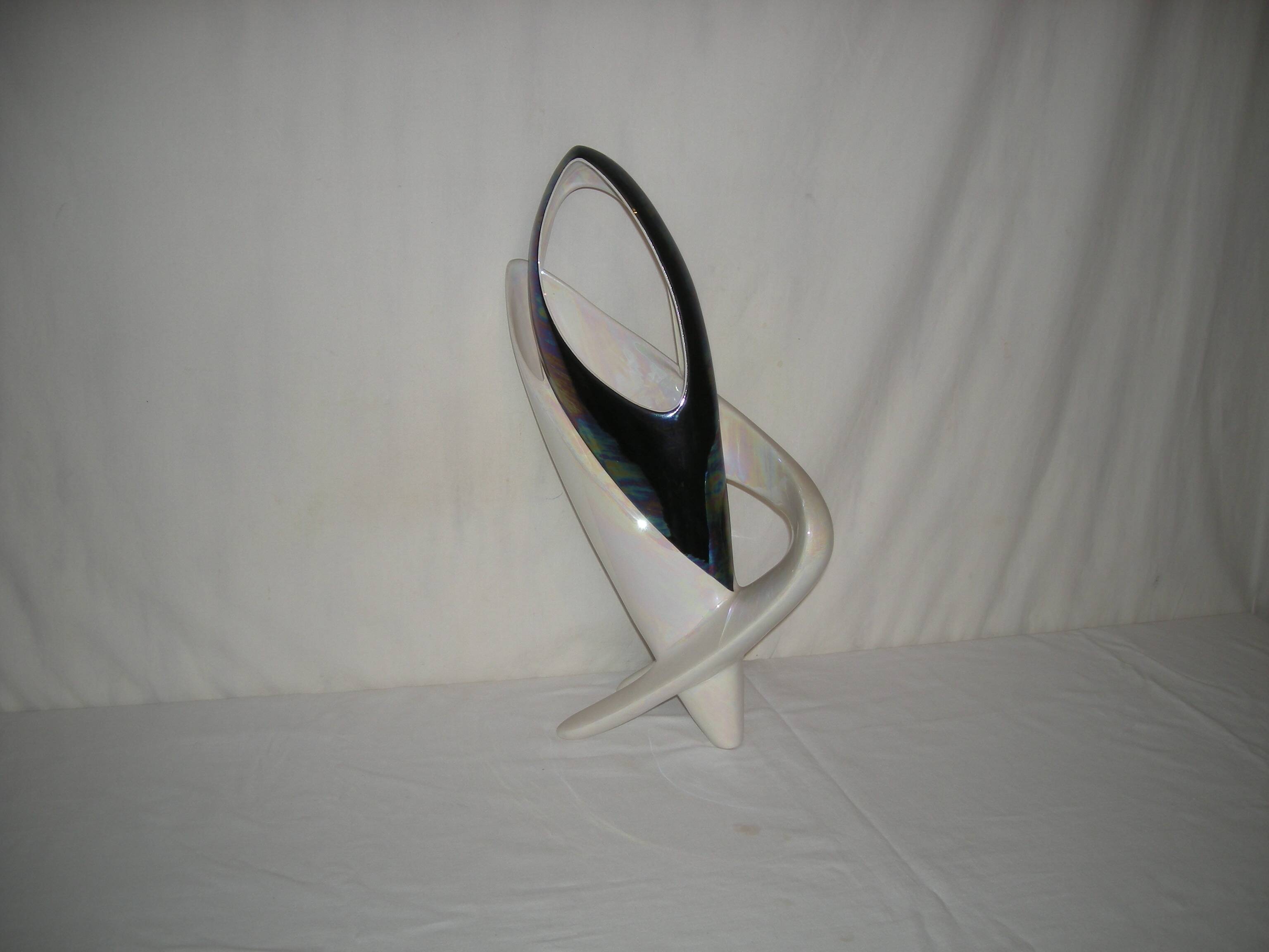 Camillo Lusso tripod vase - Turin ceramics from the 50s