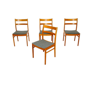 Set de 4 chaises hêtre Suède 1960