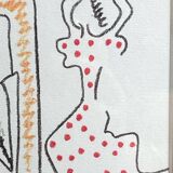 Lithograph "Flamenco Dancers", Jean Cocteau