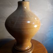 Pied de lampe terre cuite vernissé avec douille  35x20