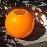 Orange glass globe, 1970