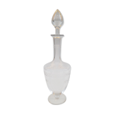 Baccarat crystal carafe, engraved frieze model, circa 1910
