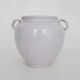 Glazed white confit pot, south west of France. Storage jar. Pyrenees 19th century