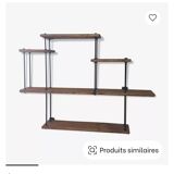 Industrial wall shelf
