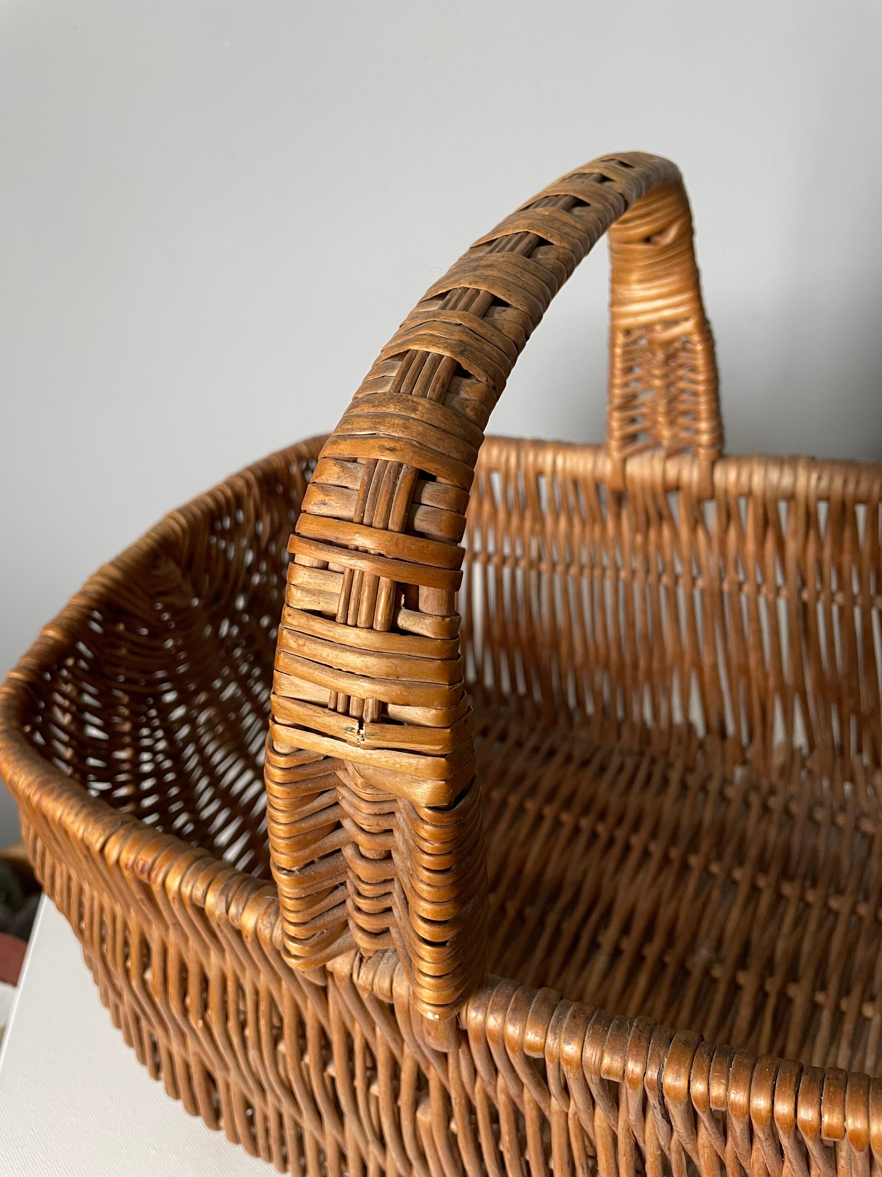 Vintage wicker basket