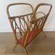 Rattan magazine holder