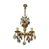 4 bronze lights and tassels chandelier