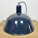 Industrial dark blue enamel pendant lamp from emax, 1960s