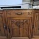 Solid wood carved sideboard with marble top, Art Nouveau style