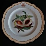 Flat plate heel porcelain of Paris monogram Ch. Pillivuyt XIXth